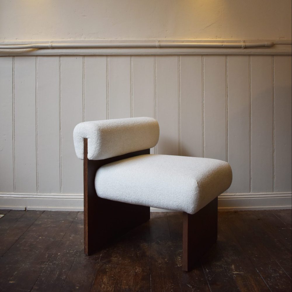 Boucle Chair Walnut Furniture Amsterdam